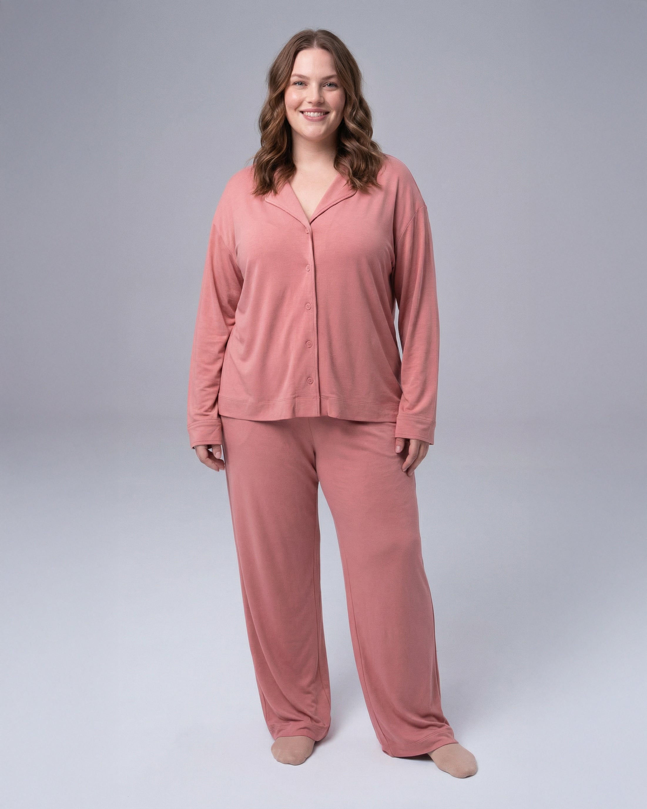 Whisper Soft Pyjamas - Ash Rose